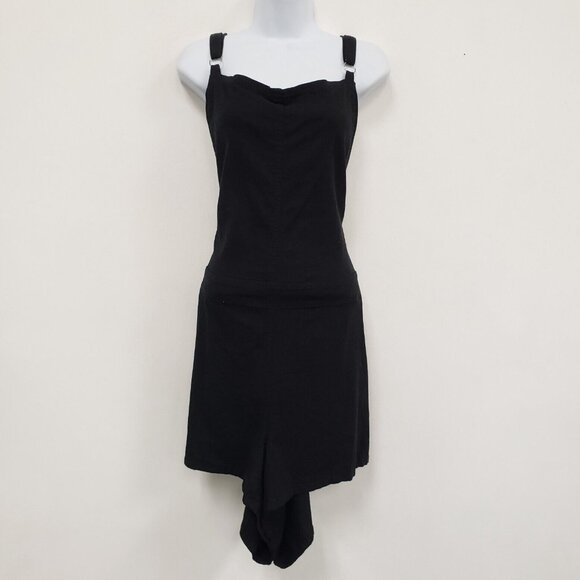 Torrid Womens Linen Blend Overalls Size 4X Black Neutral Country Stretch Beach - Picture 3 of 10